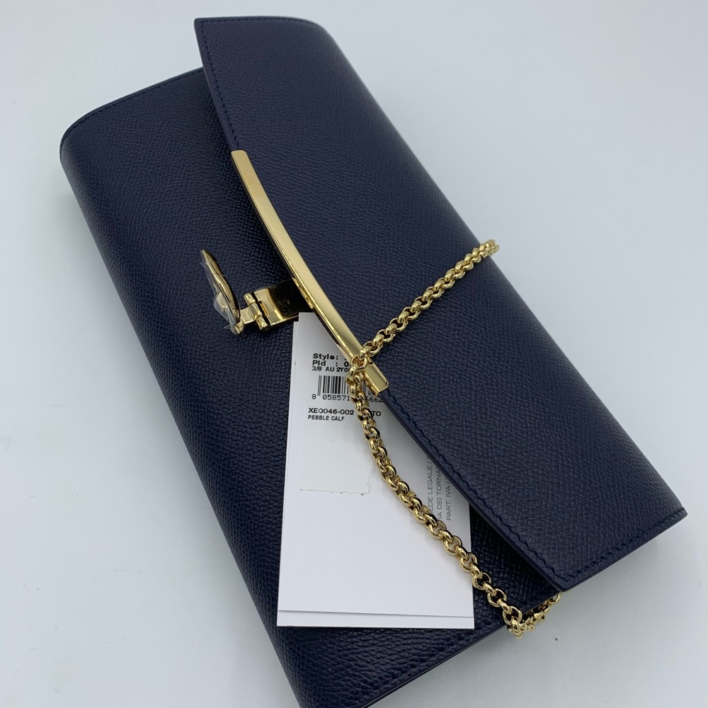SALVATORE FERRAGAMO gancio chain strap clutch 318 - Picture 2 of 6